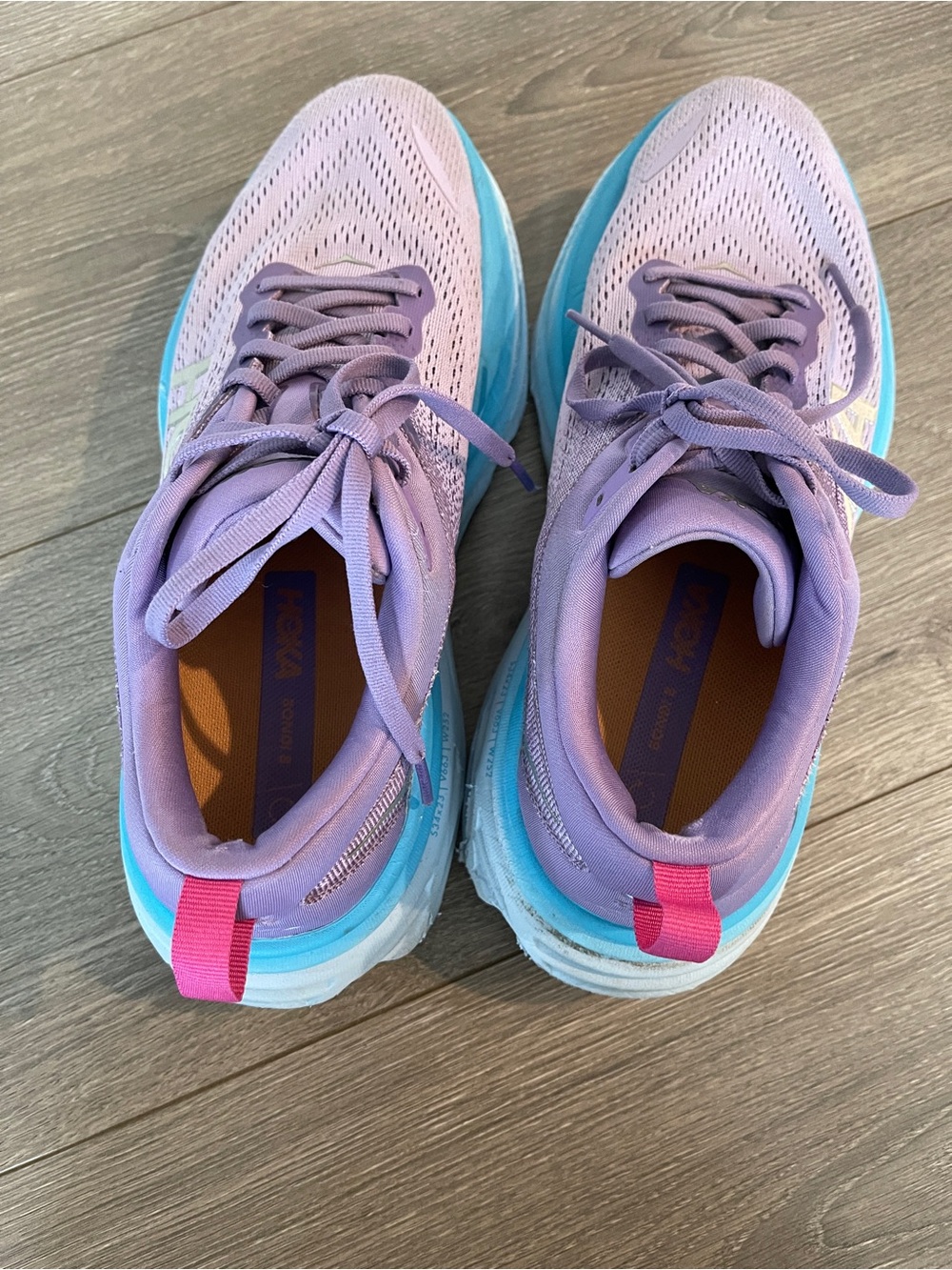 Hoka Bondi 8 Chalk Violet/Pastel Lilac Women's Running Shoes Size 8.5 - Picture 10 of 12